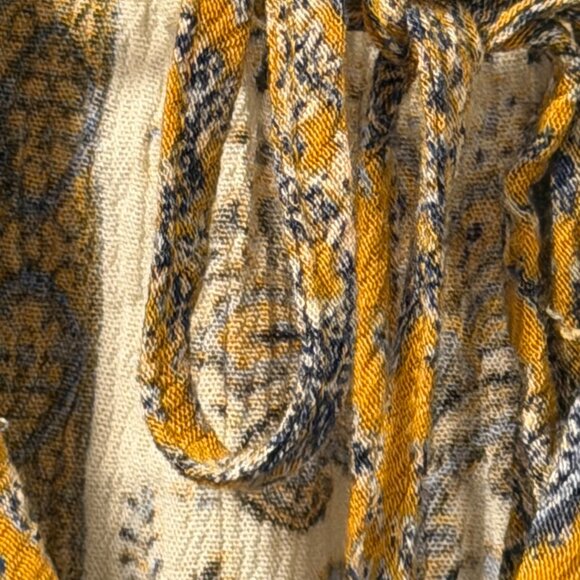 Mason & Belle Paisley Sleeve Blouse Sz 2X Yellow Gray - Picture 6 of 11